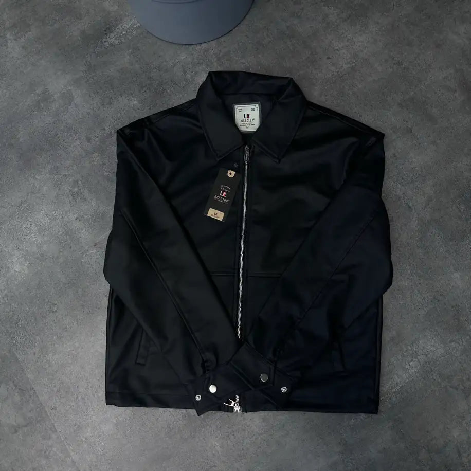 Oversize Siyah Şişme Mont